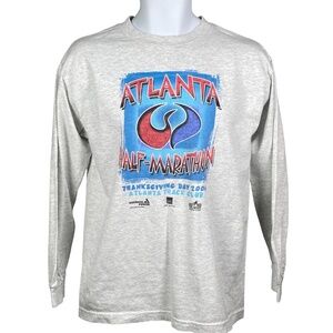 Vintage Atlanta Half Marathon 2006 T-Shirt Adult Size M Long Sleeve Gray